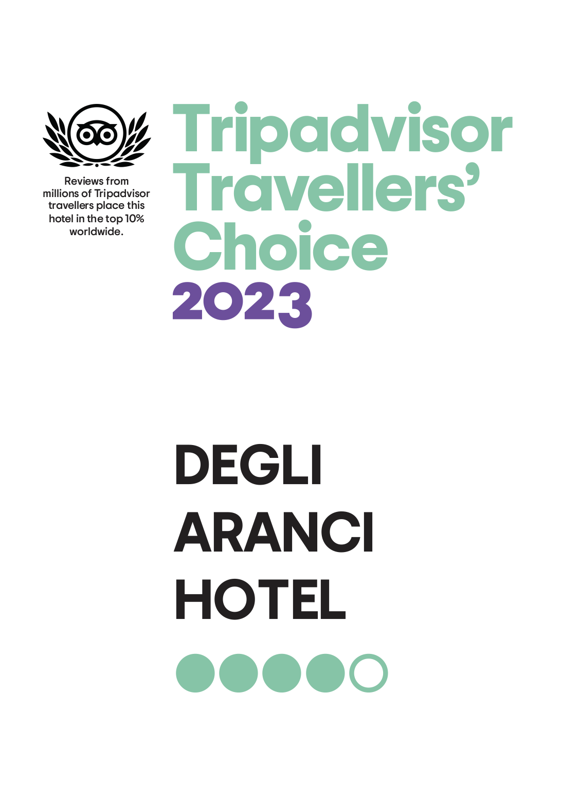 Hotel Degli Aranci VIeste Expedia Award
