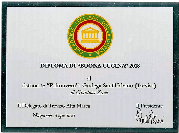 Diploma di "Buona Cucina "2018